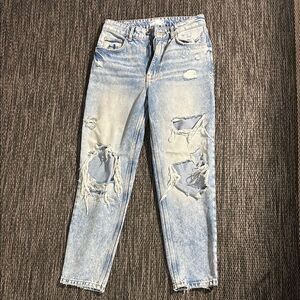 Bershka mom distressed jeans